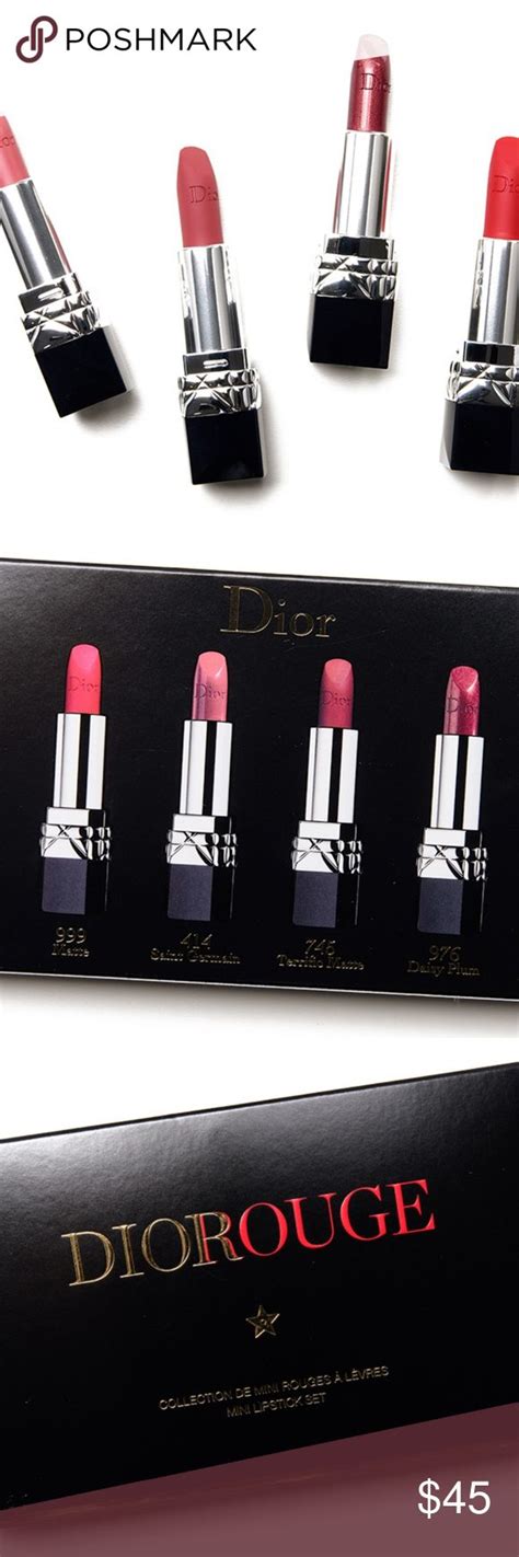 rouge dior mini 4-piece set|Dior mini lipstick set.